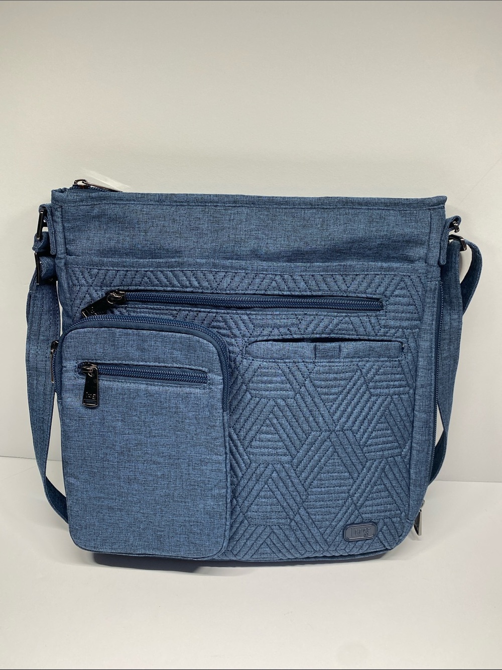 Lug Monorail-Heather Navy Convertible crossbody/shoulder/backpack